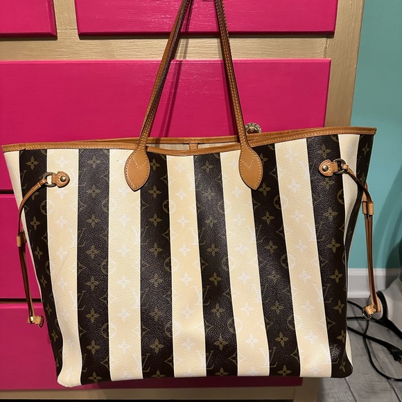 Louis Vuitton Monogram Canvas Rayures Neverfull GM - Picture 1 of 14